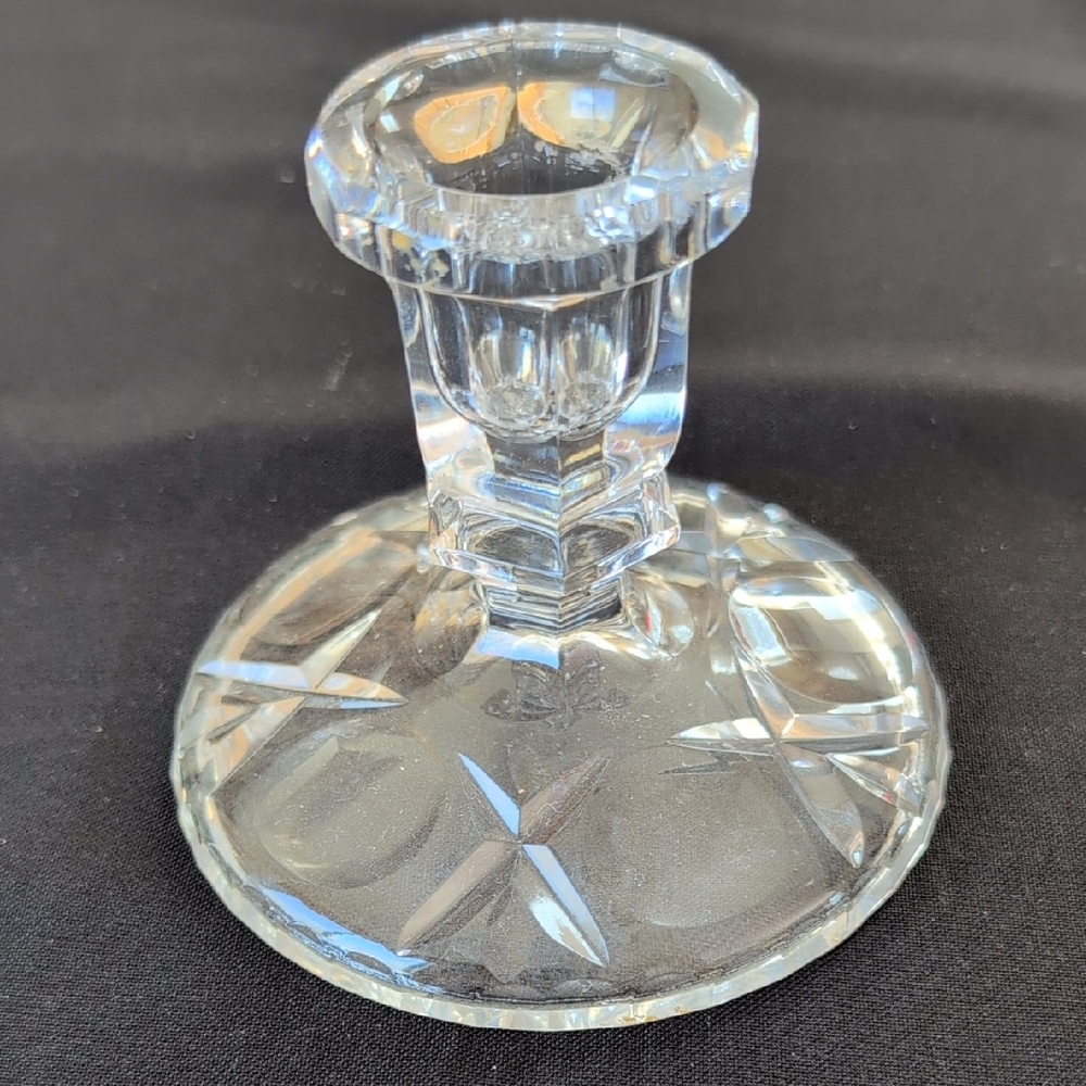 Cross And Olive Crystal Candle Holder